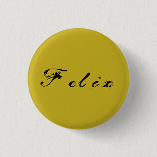 Badge Rond 2,50 Cm Antiquité noire orpheline de calligraphie de Feli