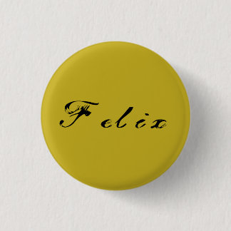 Badge Rond 2,50 Cm Antiquité noire orpheline de calligraphie de Felix