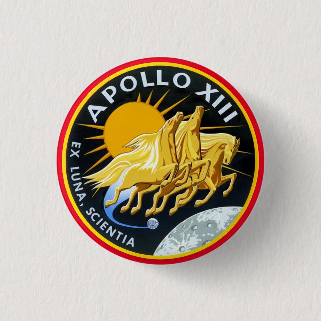 Badge Rond 2,50 Cm Apollo 13 insignes (Devant)