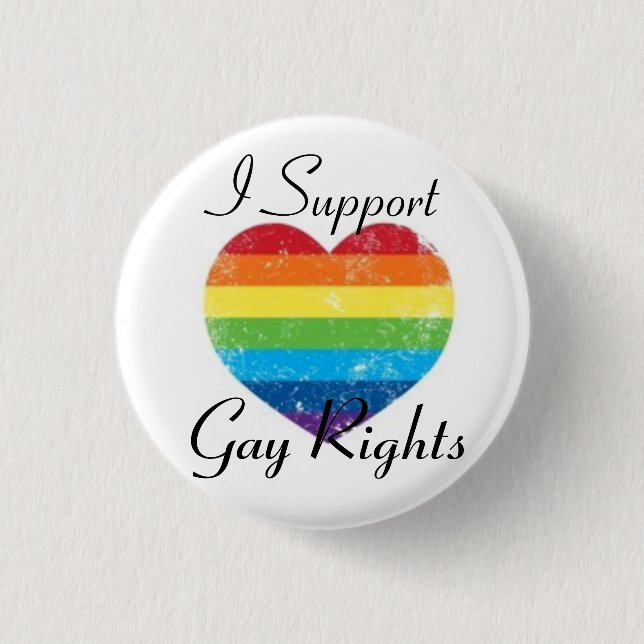 Badge Rond 2,50 Cm appui de droits des homosexuels (Devant)