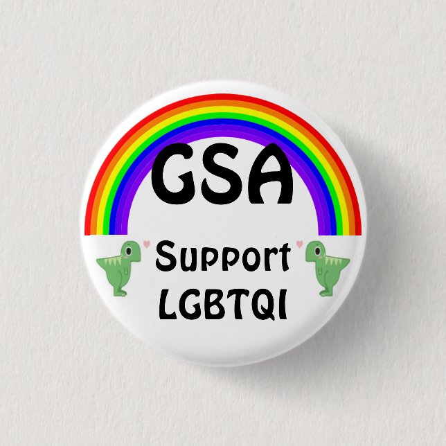 Badge Rond 2,50 Cm Appui LGBTQI de GSA (Devant)