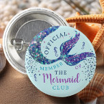 Badge Rond 2,50 Cm Aqua Mermaid Anniversaire Fête Faveur Bouton<br><div class="desc">Vous cherchez les faveurs parfaites pour la fête d'anniversaire de votre petit garçon ? Ne cherchez pas plus loin que notre magnifique bouton de faveur pour fête d'anniversaire de sirène violet! Avec une belle parties scintillant bleue et violette imprimé queue de sirène et hippocampes sur un arrière - plan aquamarin...</div>