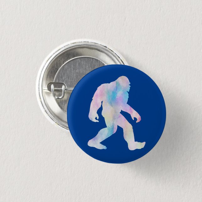 Badge Rond 2,50 Cm Aquarelle Bigfoot (Devant & derrière)