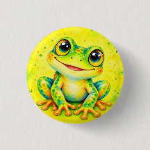 Aquarelle de grenouille heureuse colorée