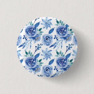 Badge Rond 2,50 Cm Aquarelle florale transparente motif pastel 2
