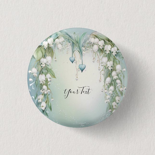 Badge Rond 2,50 Cm Aquarelle Lily du bouton Vallée (Devant)