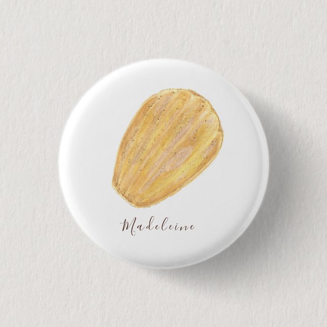 Badge Rond 2,50 Cm Aquarelle Madeleine (Devant)