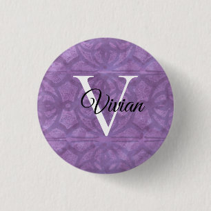 Badge Rond 2,50 Cm Aquarelle mute violet