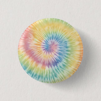 Badge Rond 2,50 Cm Aquarelle Pastel Rainbow Tie Dye