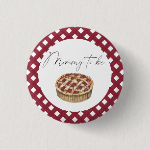 Badge Rond 2,50 Cm Aquarelle petite tourte mignonne - maman à être