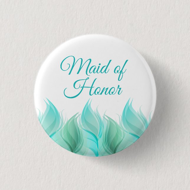 Badge Rond 2,50 Cm Aquarelle plumes d'honneur (Devant)