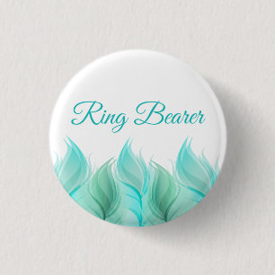 Badge Rond 2,50 Cm Aquarelle Plumes Ring Porteur