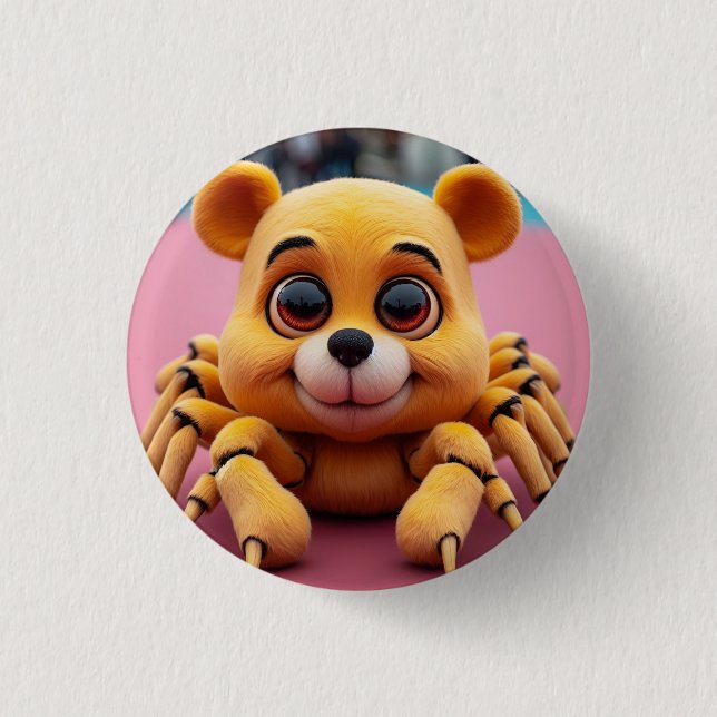 Badge Rond 2,50 Cm Arachnophobie Winnie l'Ourthe 1 (Devant)
