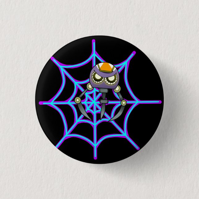 Badge Rond 2,50 Cm Araignée de griffe Falcn Halloween 2020 (Devant)