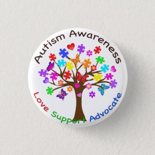 Badge Rond 2,50 Cm Arborescence des sensibilisations sur l'autisme