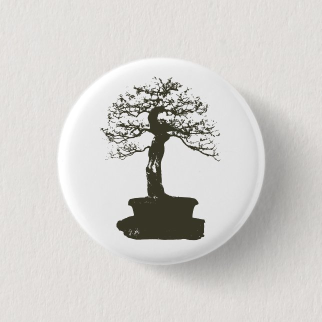 Badge Rond 2,50 Cm arbre de bonsaïs (Devant)