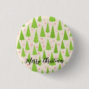 Badge Rond 2,50 Cm Arbre de Noël joliment décoré