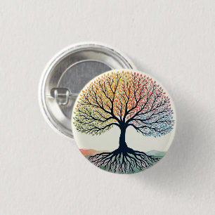 BADGE ROND 2,50 CM ARBRE DE VIE