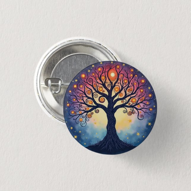 BADGE ROND 2,50 CM ARBRE DE VIE (Devant & derrière)