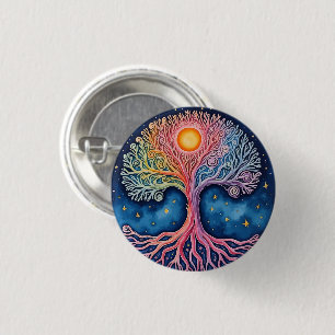 BADGE ROND 2,50 CM ARBRE DE VIE