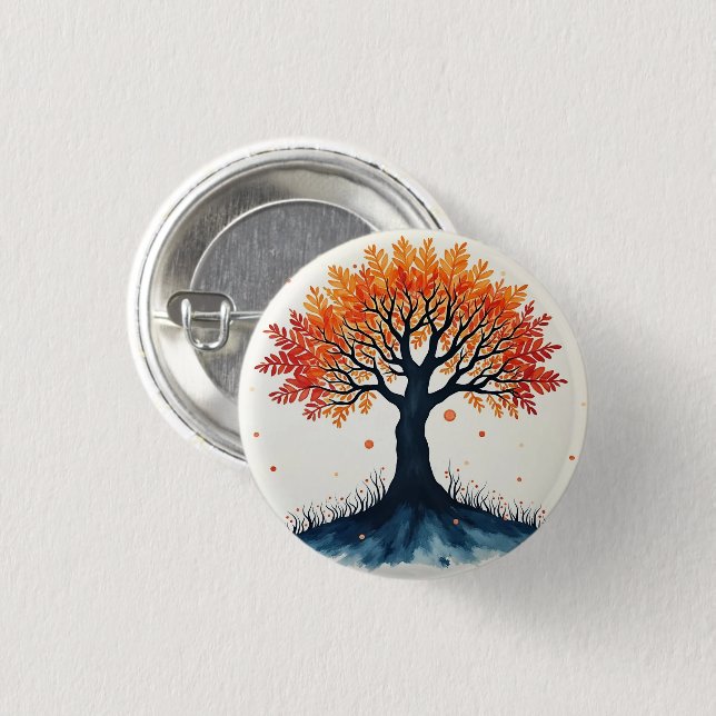 BADGE ROND 2,50 CM ARBRE DE VIE (Devant & derrière)