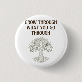 Badge Rond 2,50 Cm Arbre de Vie de la Résilience pour Grandir