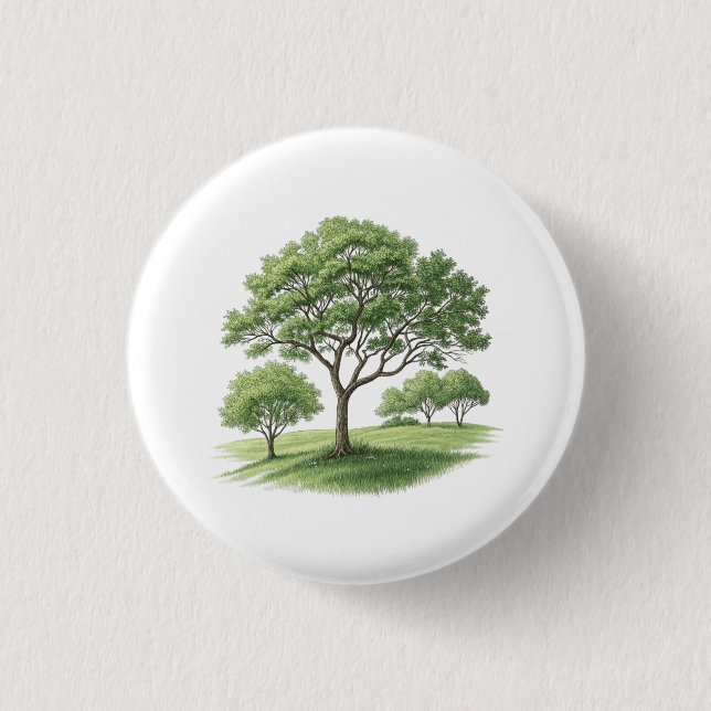 Badge Rond 2,50 Cm Arbres (Devant)