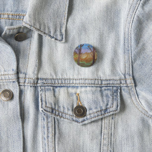 Badge Rond 2,50 Cm Arbres au coucher du soleil