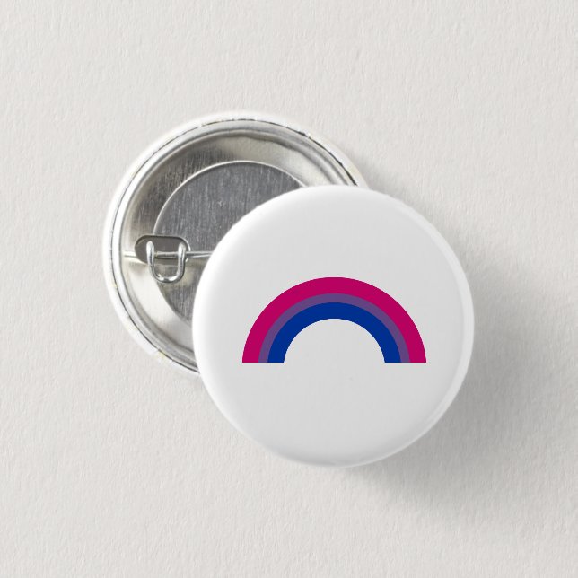 Badge Rond 2,50 Cm Arc-en-ciel bisexuel (Devant & derrière)