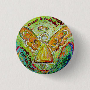 Badge Rond 2,50 Cm Arc-en-ciel Cancer Angel Peinture Pins ou Boutons