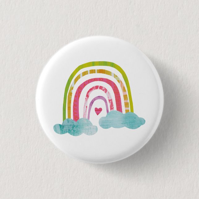 Badge Rond 2,50 Cm Arc-en-ciel magique (Devant)