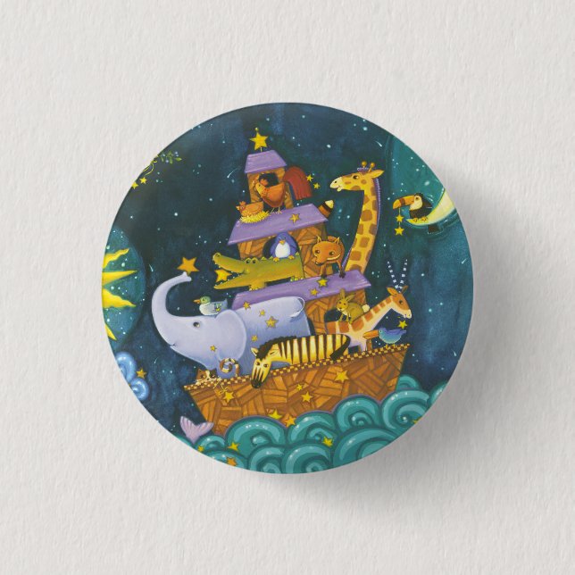 Badge Rond 2,50 Cm Arche la nuit (Devant)