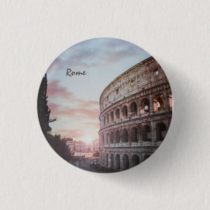 Badge Rond 2,50 Cm Architecture antique Rome coucher de soleil ville