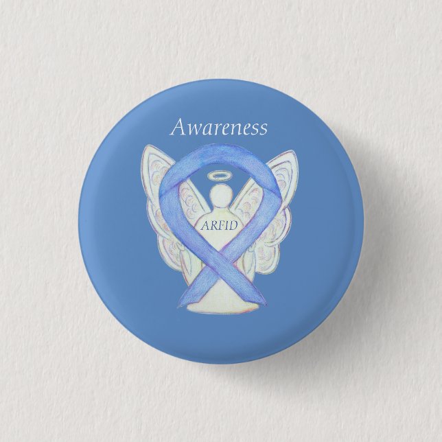 Badge Rond 2,50 Cm ARFID (Trouble alimentaire) Sensibilisation Ruban  (Devant)