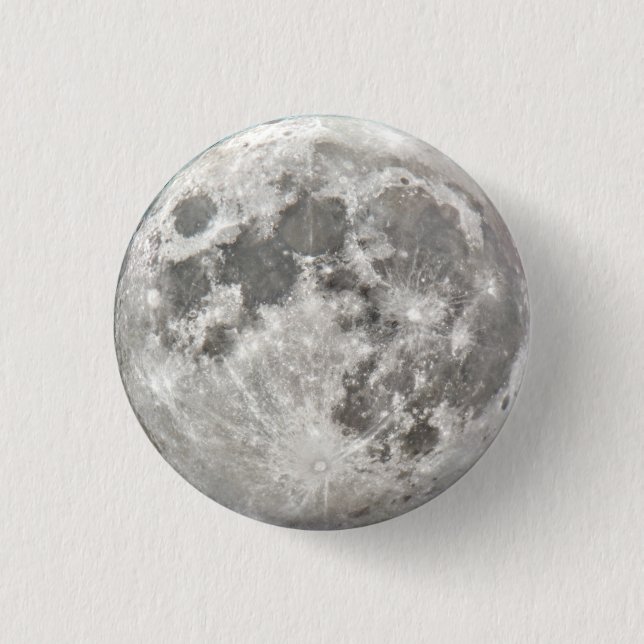 Badge Rond 2,50 Cm Argent Lune ronde (Devant)