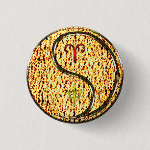 Badge Rond 2,50 Cm Aries et singe du feu