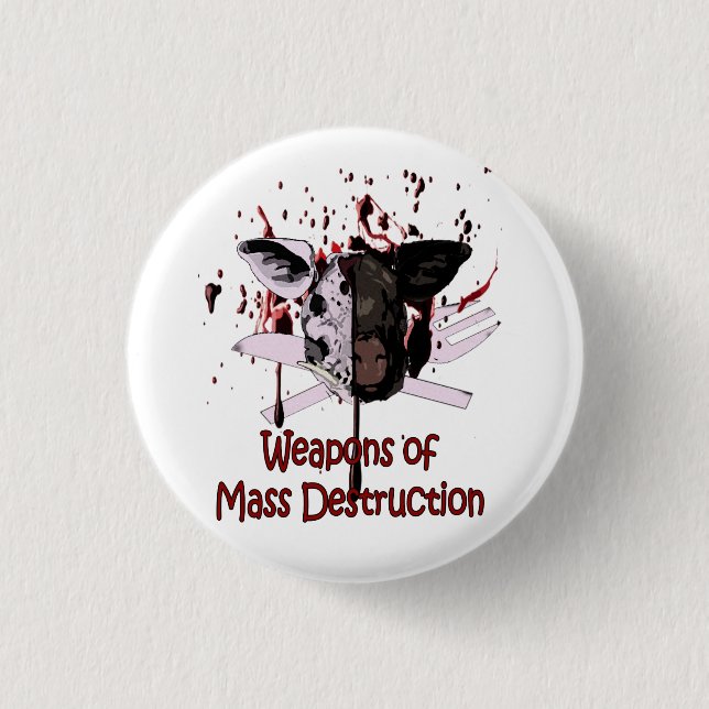 Badge Rond 2,50 Cm Armes de bouton de destruction massive (Devant)