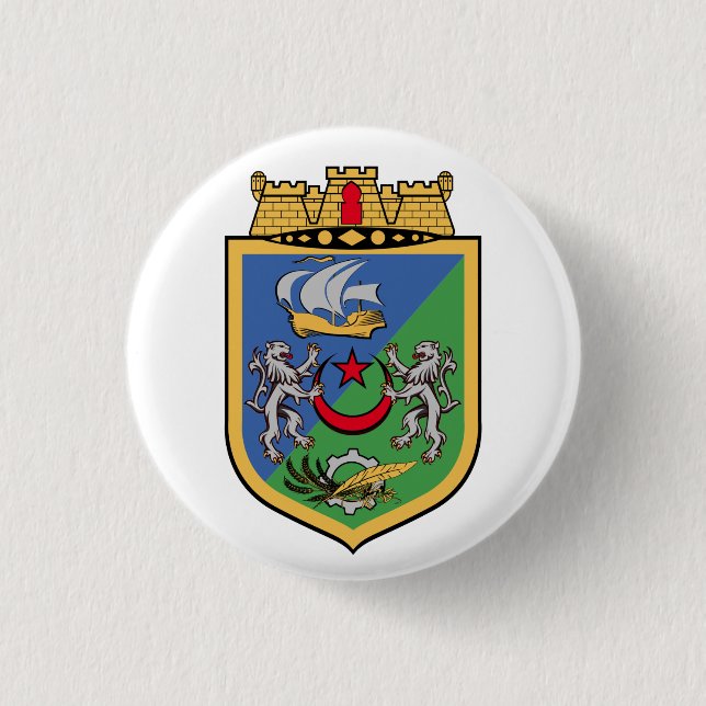 Badge Rond 2,50 Cm Armoiries d'Alger (Devant)