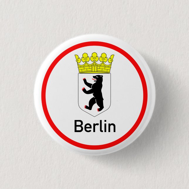Badge Rond 2,50 Cm Armoiries de Berlin (Devant)