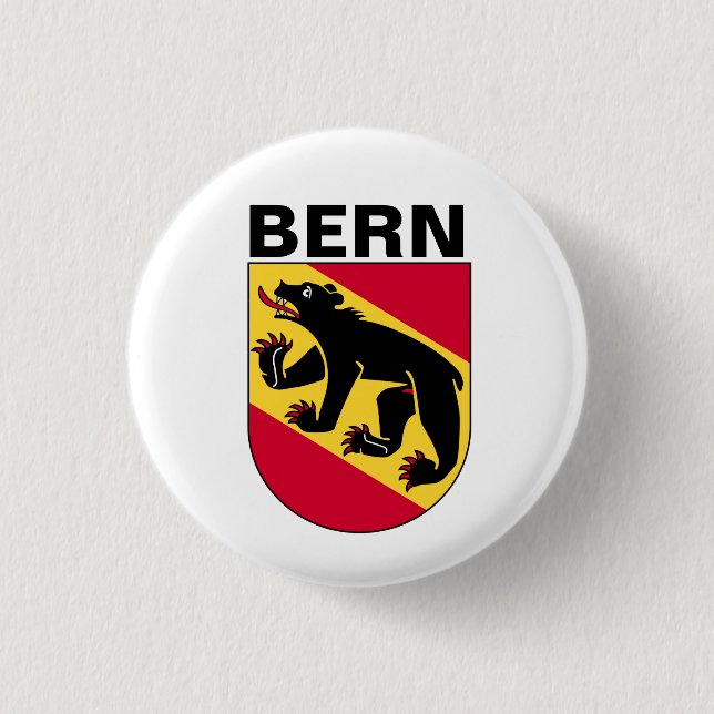 Badge Rond 2,50 Cm Armoiries de Berne, SUISSE (Devant)