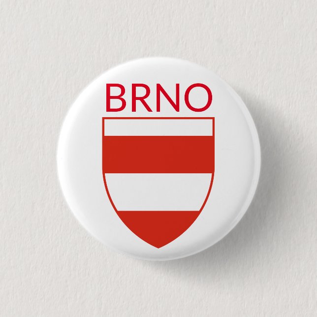 Badge Rond 2,50 Cm Armoiries de Brno - TCHÉQUIE (Devant)