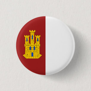 Badge Rond 2,50 Cm Armoiries de Castilla La Mancha - Espagne
