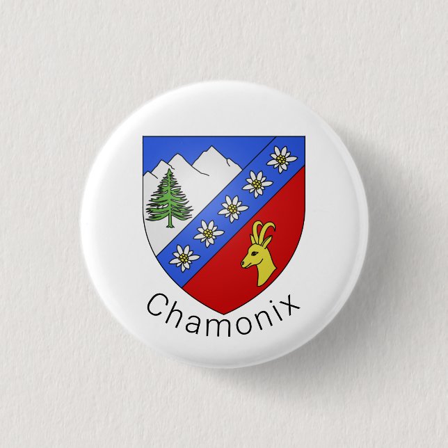 Badge Rond 2,50 Cm Armoiries de Chamonix (Devant)
