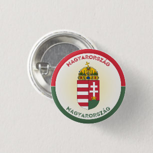 Badge Rond 2,50 Cm Armoiries de la Hongrie en forme de cercle