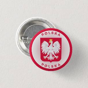 Badge Rond 2,50 Cm Armoiries de la Pologne en forme de cercle