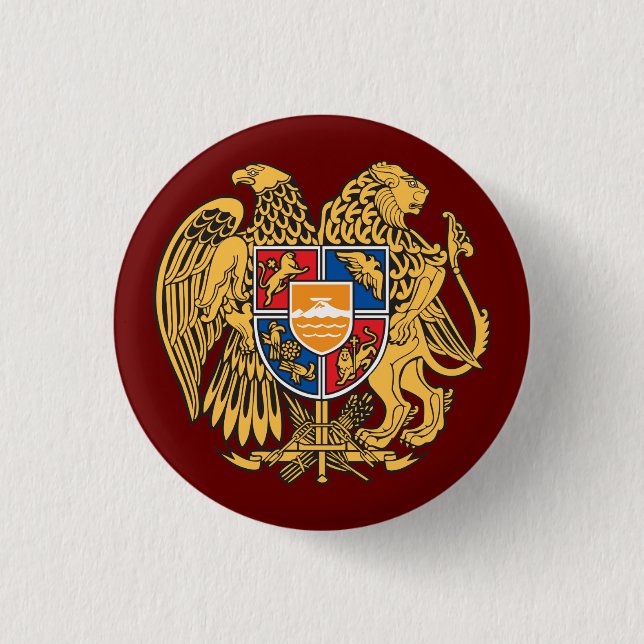 Badge Rond 2,50 Cm Armoiries de l'Arménie (Devant)
