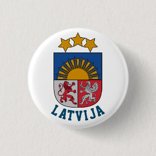 Badge Rond 2,50 Cm Armoiries de Lettonie