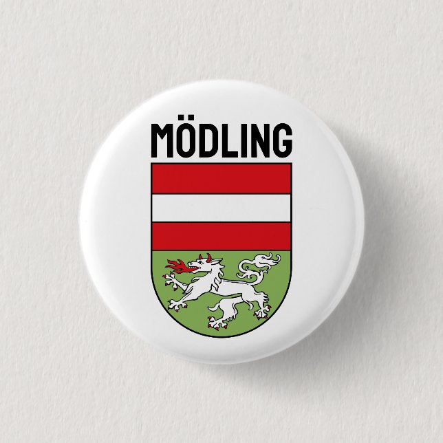 Badge Rond 2,50 Cm Armoiries de Mödling, AUTRICHE (Devant)