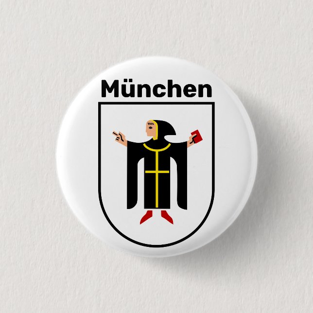 Badge Rond 2,50 Cm Armoiries de Munich (Devant)