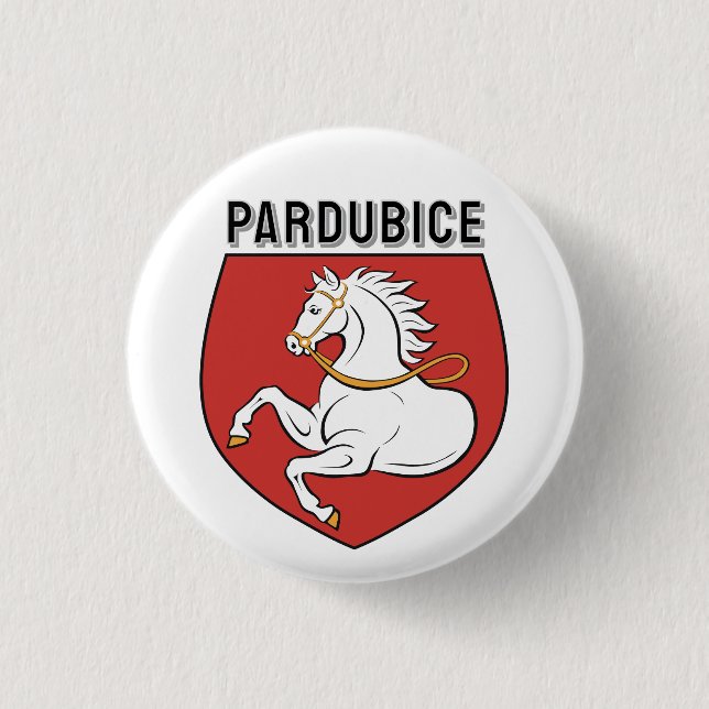 Badge Rond 2,50 Cm Armoiries de Pardubice, République tchèque (Devant)